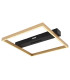 Luffy 40cm Integrated LED Semi Flush Ceiling Light Matt Black Square LED 3000K-5