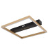 Luffy 40cm Integrated LED Semi Flush Ceiling Light Matt Black Square LED 3000K-6