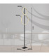 Luffy LED Integrated Floor Lamp Matt Black LED 3000K-10