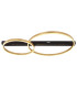 Luffy 93x59cm Integrated LED Semi Flush Ceiling Light Matt Black LED 3000K-3