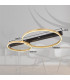 Luffy 93x59cm Integrated LED Semi Flush Ceiling Light Matt Black LED 3000K-12