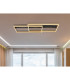 Luffy 90x40cm Integrated LED Semi Flush Ceiling Light Matt Black LED 3000K-11