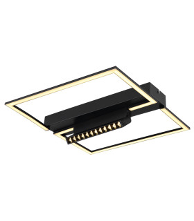 Maxwell Integrated LED Semi Flush Ceiling Light Matt Black LED 3000K-1