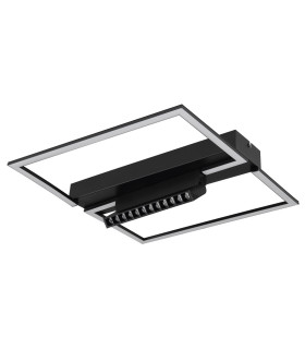 Maxwell Integrated LED Semi Flush Ceiling Light Matt Black LED 3000K-2