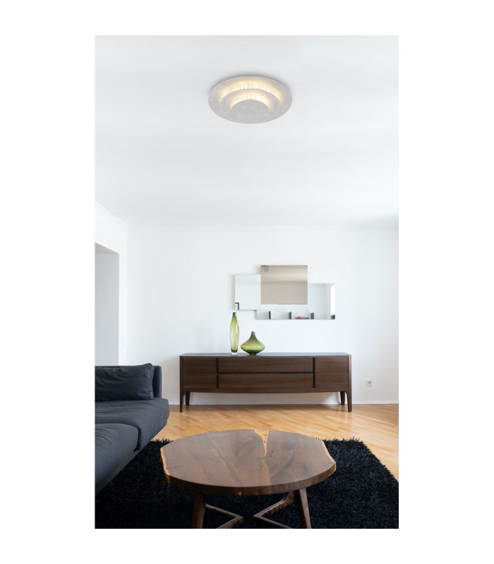 Heda 18cm Integrated LED Semi Flush Ceiling Light Silver Colored LED 3000K-4