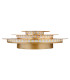 Heda 18cm Integrated LED Semi Flush Ceiling Light Gold Colors LED 3000K-4