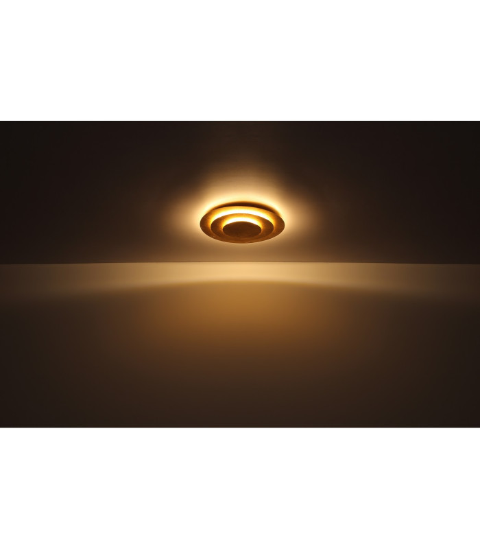 Heda 18cm Integrated LED Semi Flush Ceiling Light Gold Colors LED 3000K-5