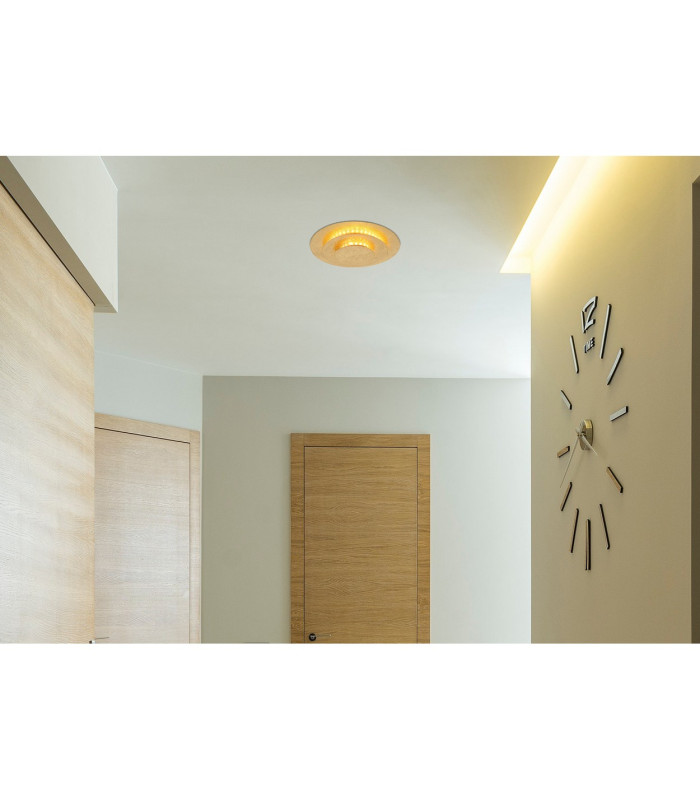 Heda 18cm Integrated LED Semi Flush Ceiling Light Gold Colors LED 3000K-8