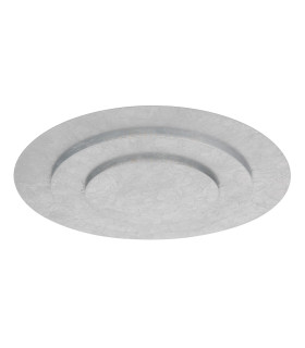 Heda 49cm Integrated LED Semi Flush Ceiling Light Silver Colored LED 3000K-2
