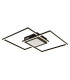 Saunders 43cm Integrated LED Semi Flush Ceiling Light Matt Black 2x LED Dimmable 2700-6500K Remote Control Timer-1