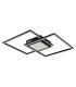 Saunders 43cm Integrated LED Semi Flush Ceiling Light Matt Black 2x LED Dimmable 2700-6500K Remote Control Timer-2