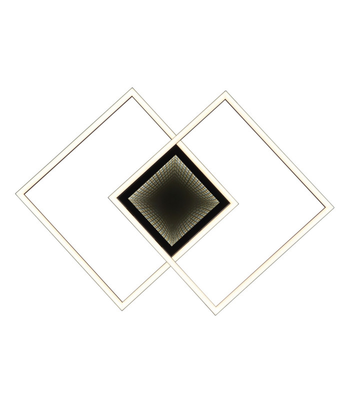 Saunders 43cm Integrated LED Semi Flush Ceiling Light Matt Black 2x LED Dimmable 2700-6500K Remote Control Timer-4