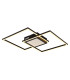 Saunders 43cm Integrated LED Semi Flush Ceiling Light Matt Black 2x LED Dimmable 2700-6500K Remote Control Timer-5