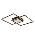 Saunders 43cm Integrated LED Semi Flush Ceiling Light Matt Black 2x LED Dimmable 2700-6500K Remote Control Timer-12