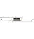 Saunders 96x20cm Integrated LED Semi Flush Ceiling Light Matt Black LED Dimmable 2700-6500K Remote Control Timer-3