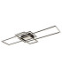 Saunders 111x42cm Integrated LED Semi Flush Ceiling Light Matt Black LED Dimmable 2700-6500K Remote Control Timer-1