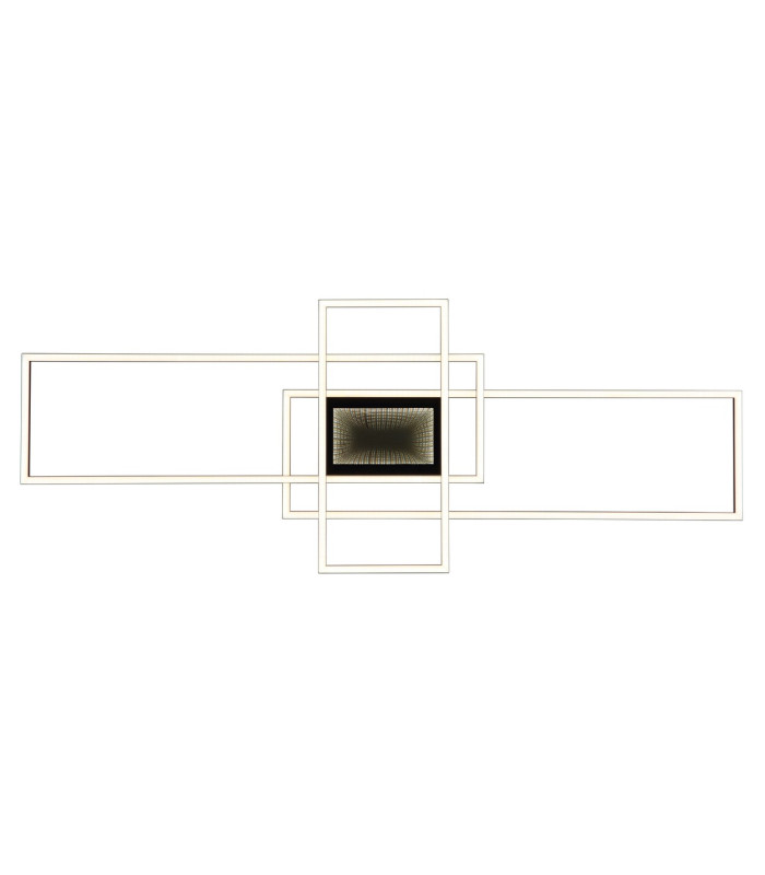 Saunders 111x42cm Integrated LED Semi Flush Ceiling Light Matt Black LED Dimmable 2700-6500K Remote Control Timer-4
