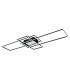 Saunders 111x42cm Integrated LED Semi Flush Ceiling Light Matt Black LED Dimmable 2700-6500K Remote Control Timer-6