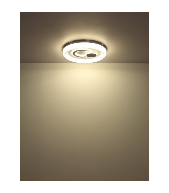 Ruiz Integrated LED Semi Flush Ceiling Light White Matt 2x LED 2700-6000K-6