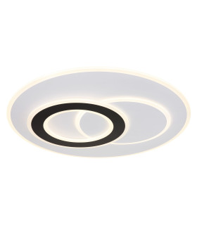 Jacques Integrated LED Semi Flush Ceiling Light White Matt LED Dimmable 2700-6500K Remote Control-1