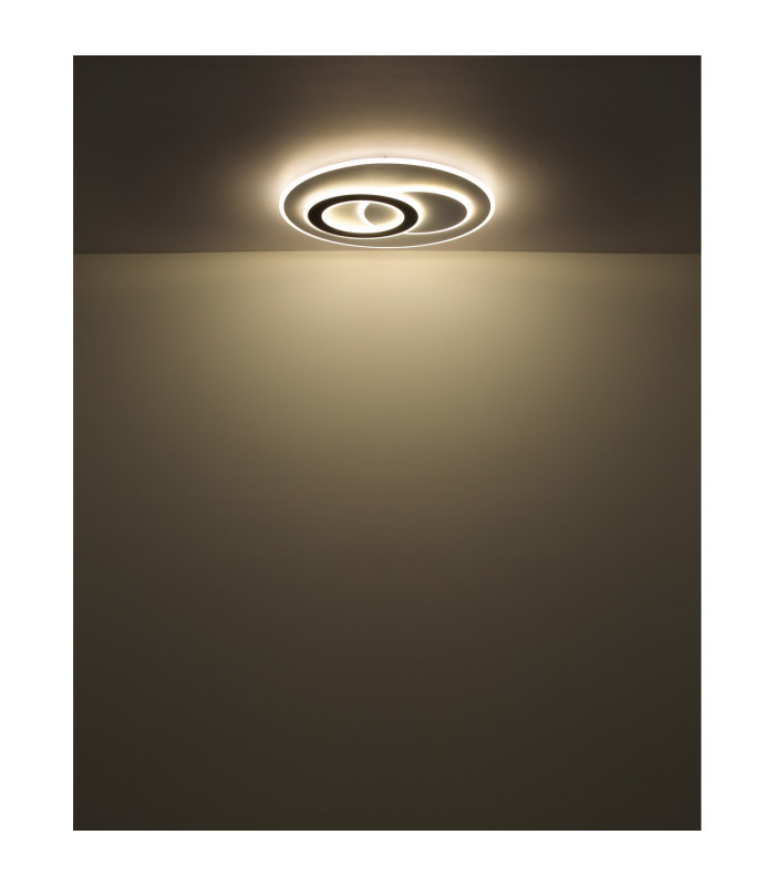Jacques Integrated LED Semi Flush Ceiling Light White Matt LED Dimmable 2700-6500K Remote Control-6