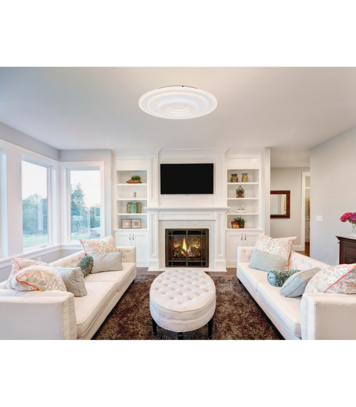 Bafur Integrated LED Semi Flush Ceiling Light White LED Dimmable 3000-6000K Remote Control-8