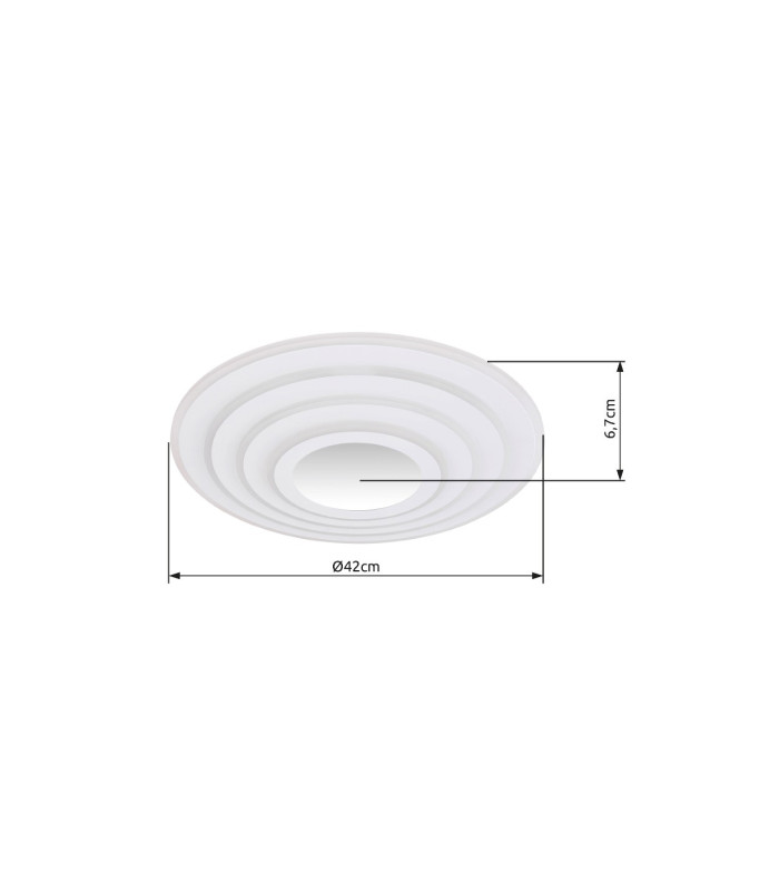 Jocelyn Integrated LED Semi Flush Ceiling Light White Matt LED Dimmable 2700-6500K Remote Control Timer-10