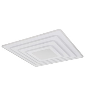 Jocelyn Sqaure Integrated LED Semi Flush Ceiling Light White Matt LED Dimmable 2700-6500K Remote Control-2