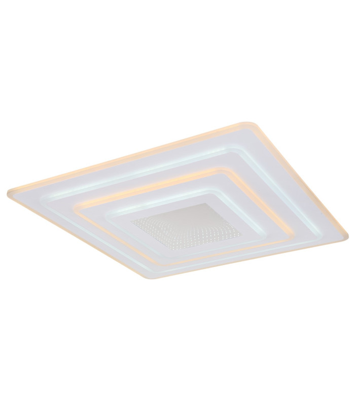 Jocelyn Sqaure Integrated LED Semi Flush Ceiling Light White Matt LED Dimmable 2700-6500K Remote Control-12