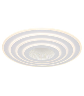 Jocelyn Round Integrated LED Semi Flush Ceiling Light White Matt LED Dimmable 2700-6500K Remote Control-1