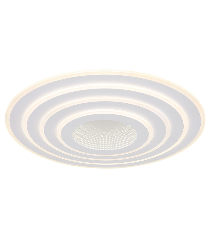 Jocelyn Round Integrated LED Semi Flush Ceiling Light White Matt LED Dimmable 2700-6500K Remote Control-1