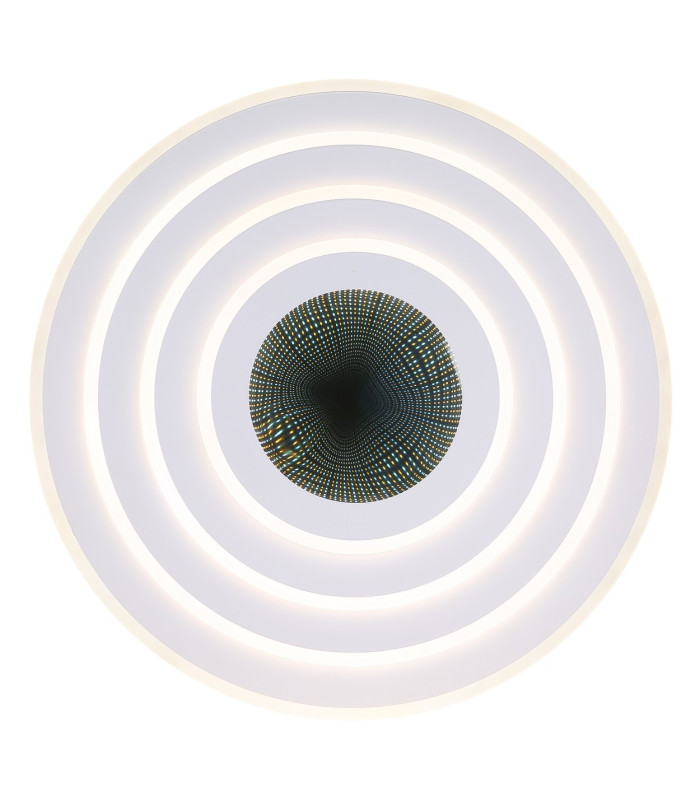 Jocelyn Round Integrated LED Semi Flush Ceiling Light White Matt LED Dimmable 2700-6500K Remote Control-3