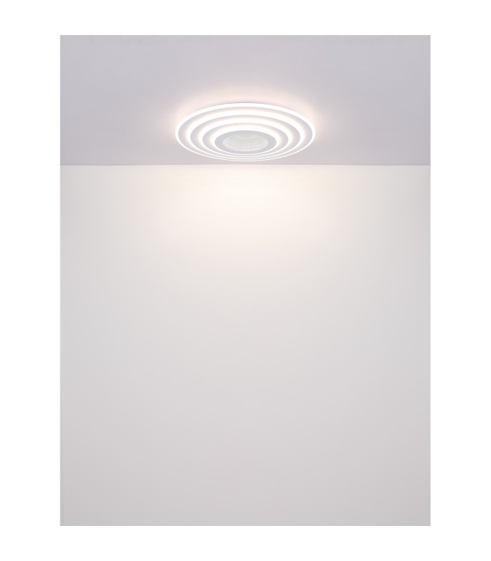 Jocelyn Round Integrated LED Semi Flush Ceiling Light White Matt LED Dimmable 2700-6500K Remote Control-7