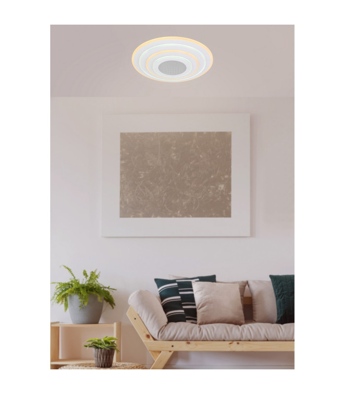 Jocelyn Integrated LED Semi Flush Ceiling Light White LED Dimmable 3000-6500K Remote Control Timer Tuya Smart-9