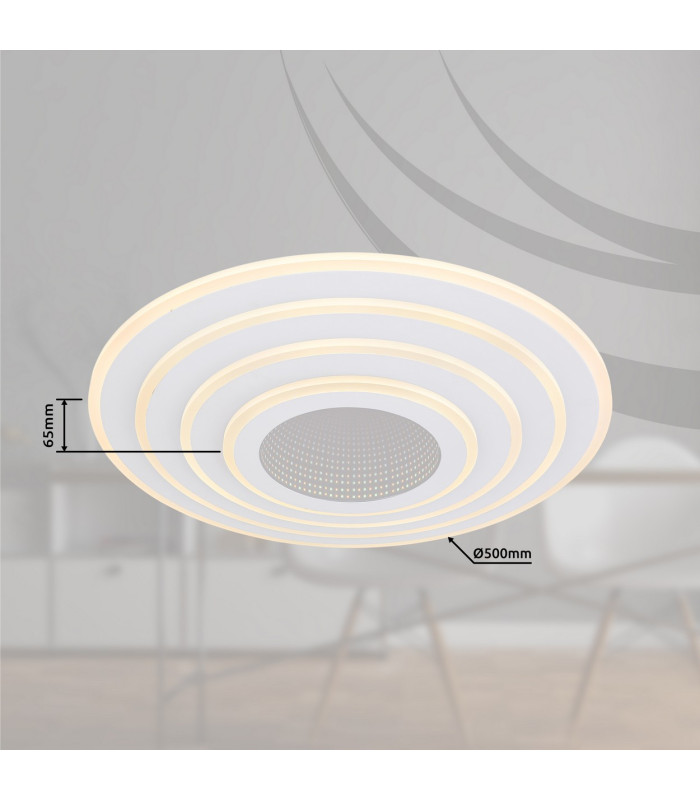 Jocelyn Integrated LED Semi Flush Ceiling Light White LED Dimmable 3000-6500K Remote Control Timer Tuya Smart-10