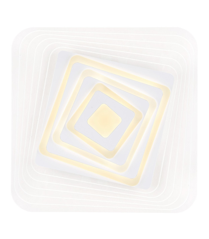 Jocelyn Sqaure Integrated LED Semi Flush Ceiling Light White LED Dimmable 3000-6500K Remote Control Tuya Smart-4