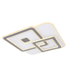 Kique Integrated LED Semi Flush Ceiling Light White Grey LED Dimmable 3000-6500K Remote Control Tuya Smart-1