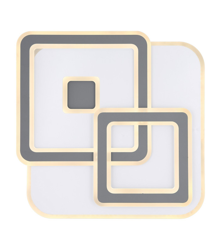 Kique Integrated LED Semi Flush Ceiling Light White Grey LED Dimmable 3000-6500K Remote Control Tuya Smart-4