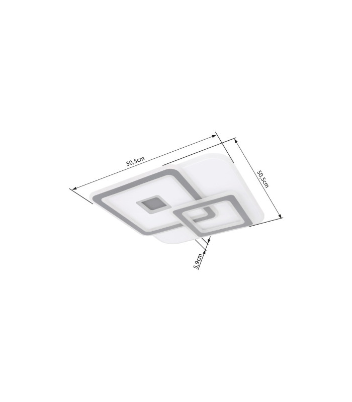 Kique Integrated LED Semi Flush Ceiling Light White Grey LED Dimmable 3000-6500K Remote Control Tuya Smart-11