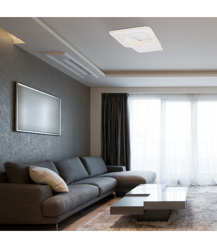 Kique Integrated LED Semi Flush Ceiling Light White LED Dimmable 3000-6500K Remote Control Tuya Smart-10