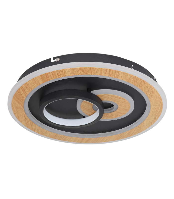 Chessy Integrated LED Semi Flush Ceiling Light Matt Black 2x LED Dimmable 2700-6500K Remote Control Tuya Smart-2