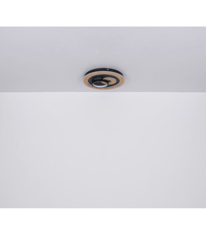Chessy Integrated LED Semi Flush Ceiling Light Matt Black 2x LED Dimmable 2700-6500K Remote Control Tuya Smart-9