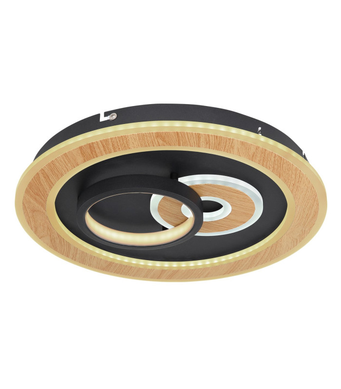 Chessy Integrated LED Semi Flush Ceiling Light Matt Black 2x LED Dimmable 2700-6500K Remote Control Tuya Smart-12