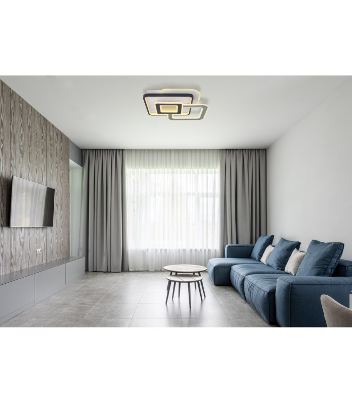 Brienna Integrated LED Semi Flush Ceiling Light White Matt LED 3000K-5