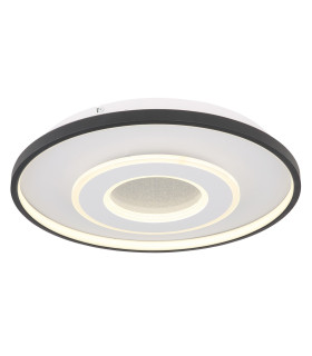 Brienna Integrated LED Semi Flush Ceiling Light White Matt LED Dimmable 2700-6000K Remote Control-1