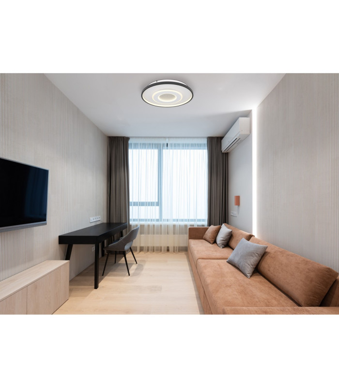 Brienna Integrated LED Semi Flush Ceiling Light White Matt LED Dimmable 2700-6000K Remote Control-7