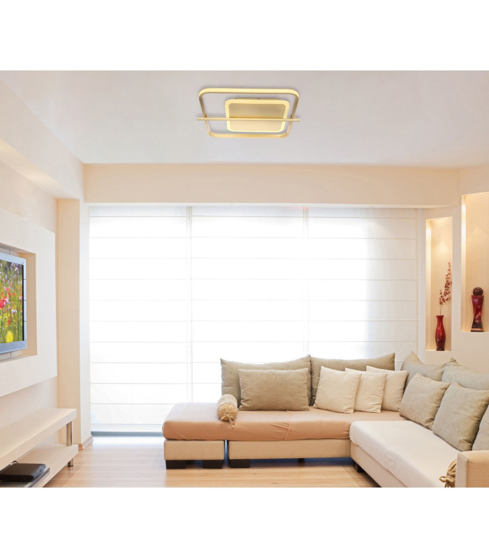 Reball Integrated LED Semi Flush Ceiling Light Gold Colors LED 3000K-5