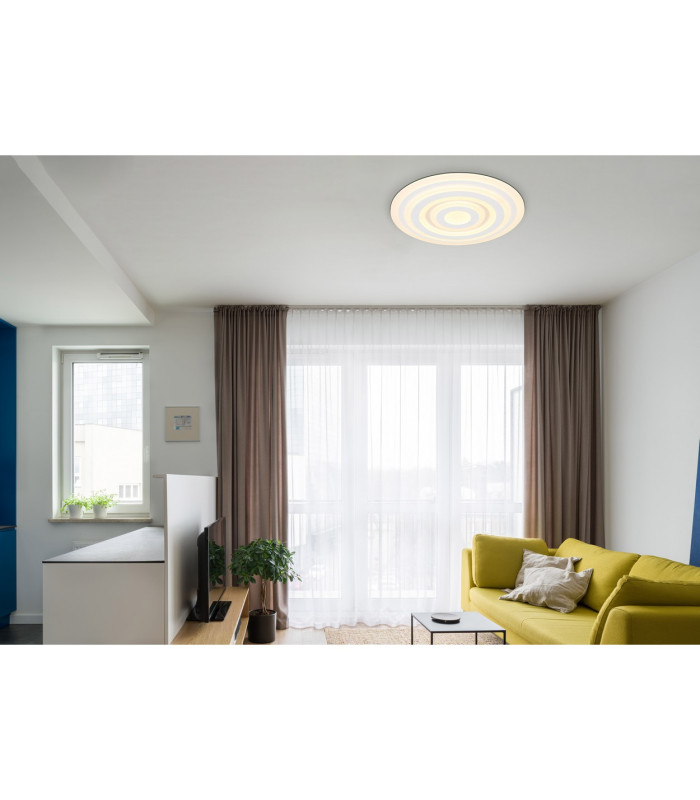 Alois Integrated LED Semi Flush Ceiling Light White Matt LED 3000K-4
