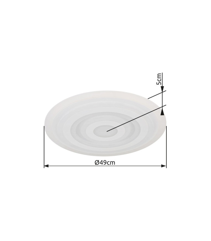 Alois Integrated LED Semi Flush Ceiling Light White Matt LED 3000K-5