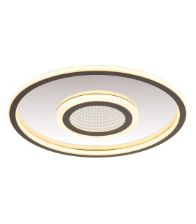 Cara Integrated LED Semi Flush Ceiling Light Grey Matt LED 3000K-1